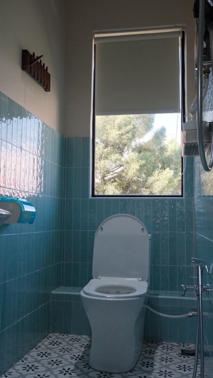 Teal bathroom